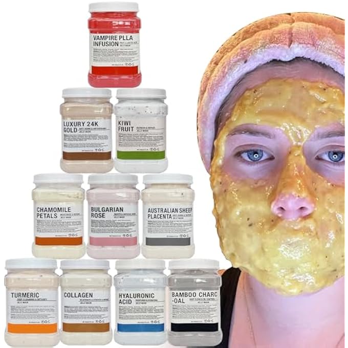 YMEYFAN JELLY MASK FOR FACIALS PROFESSIONAL FACE MASK BULK WHOLESALE FOR BEAUTY & PERSONAL CARE, HYDROJELLY MASK POWDER FOR ESTHETICIANS SUPPLIES BEAUTY SALON SPA FACE MASK SKIN CARE, 23FL OZ (10PACK) - Image 1